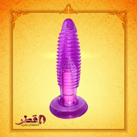 Purple Jelly Anal Vibrating Butt Plug With Suction Cup AD-024