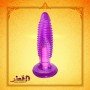 Purple Jelly Anal Vibrating Butt Plug With Suction Cup AD-024