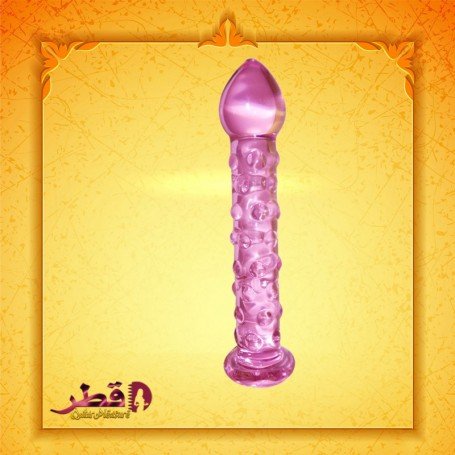 Dotted Purple Glass Dildo GD-006