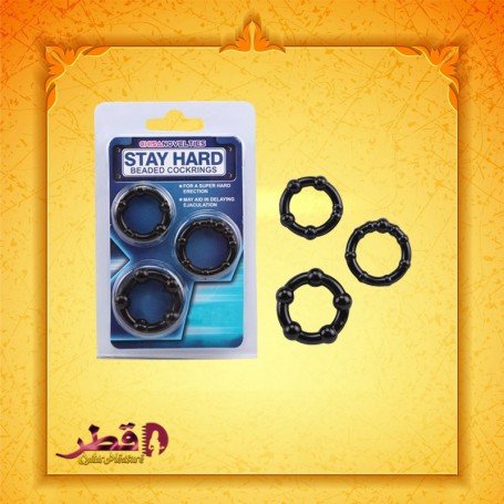 Stay Hard Beaded Cockrings CR-020